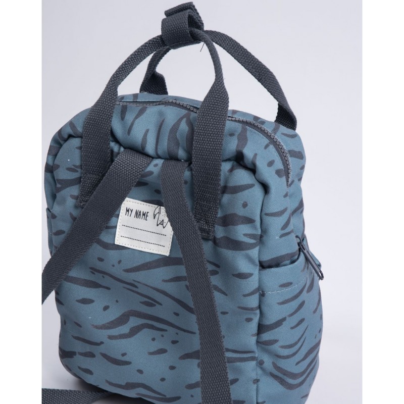 Minene – Mini Cotton Backpack Blue Zebra