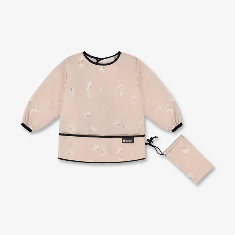 Minene Αδιάβροχη Σαλιάρα Με Μανίκια Antique Pink