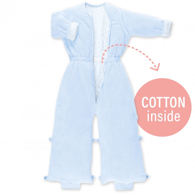 Bemini βρεφικός υπνόσκακος - υπνοφόρμα fleece 2 tog light blue 6-24m 100% cotton