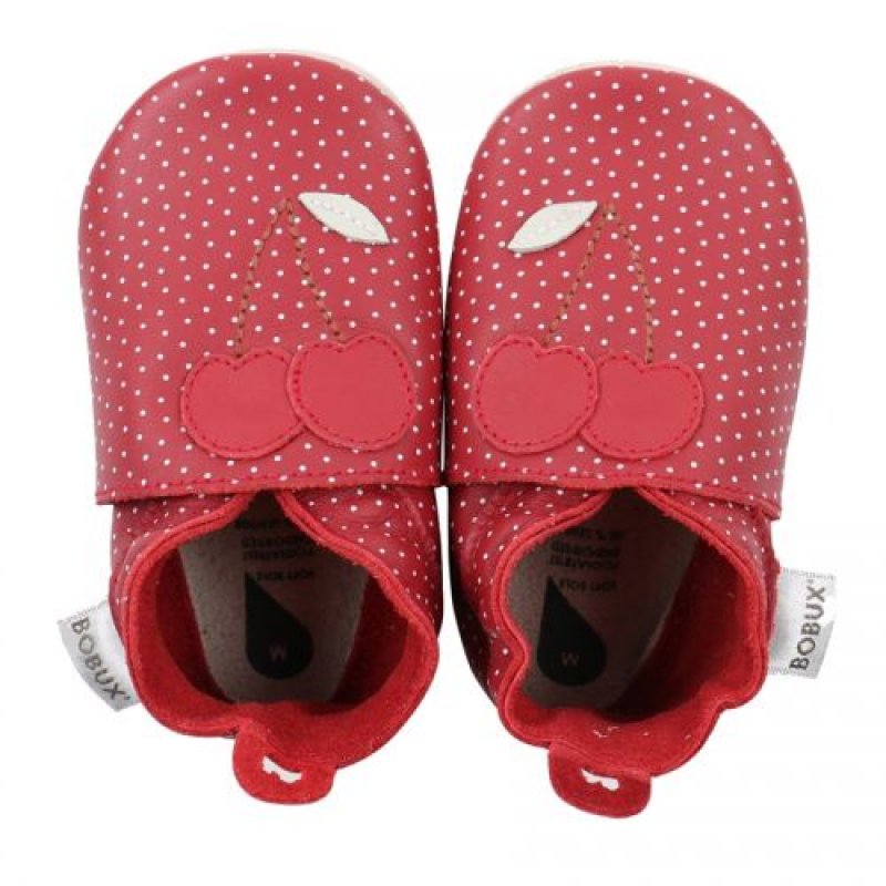 Bobux βρεφικά παπούτσια Red Cherry Dots M Softsoles