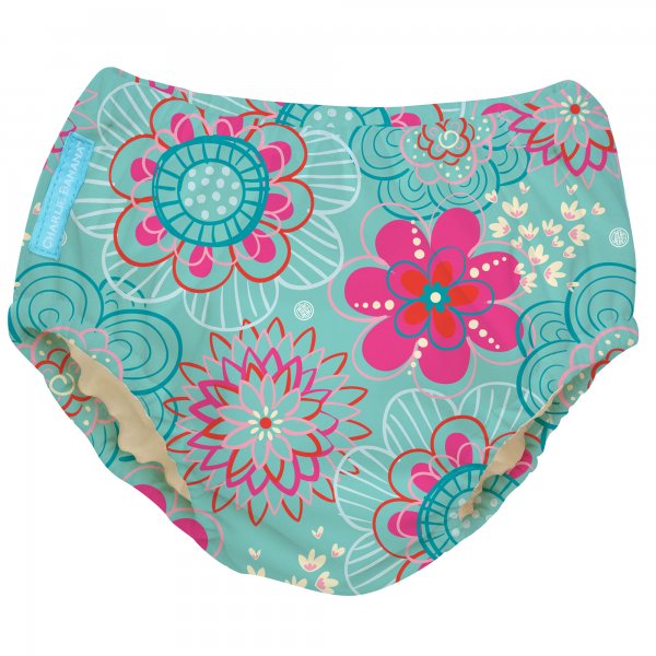 Charlie Banana 2 σε 1 εκπαιδευτικό πάνα βρακάκι μαγιό floriana large 9 - 12 kg
