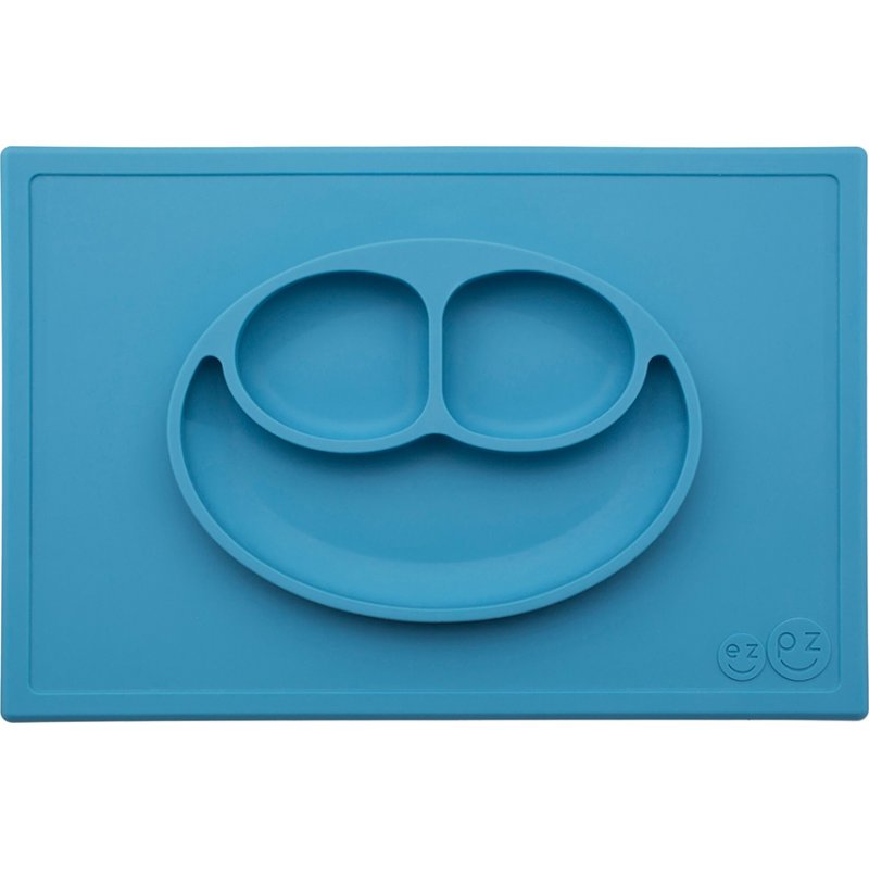 Ezpz Happy mat Δίσκος και πιάτο σε ένα in Blue