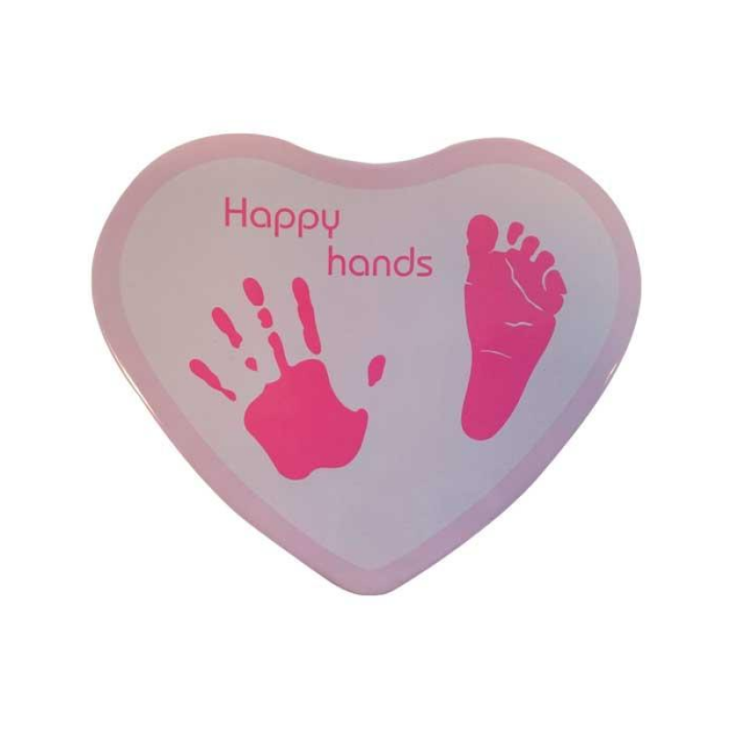 Xplory Happy Hands 2D Αναμνηστικό Αποτύπωμα -Heart Shape Pink