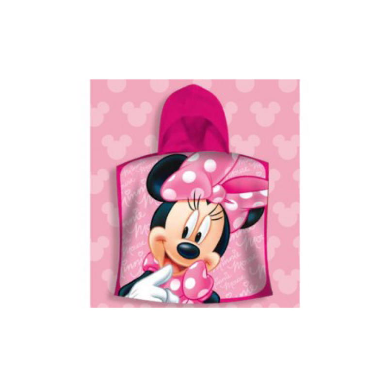Disney Πόντσο Minnie Mouse κόκκινο 55Χ115 100% cotton