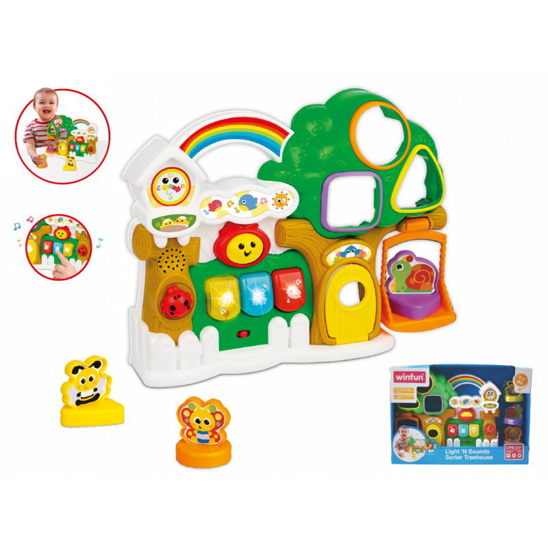 MG Toys Δεντρόσπιτο με φώτα και ήχους Lights n sound sorter treehouse  