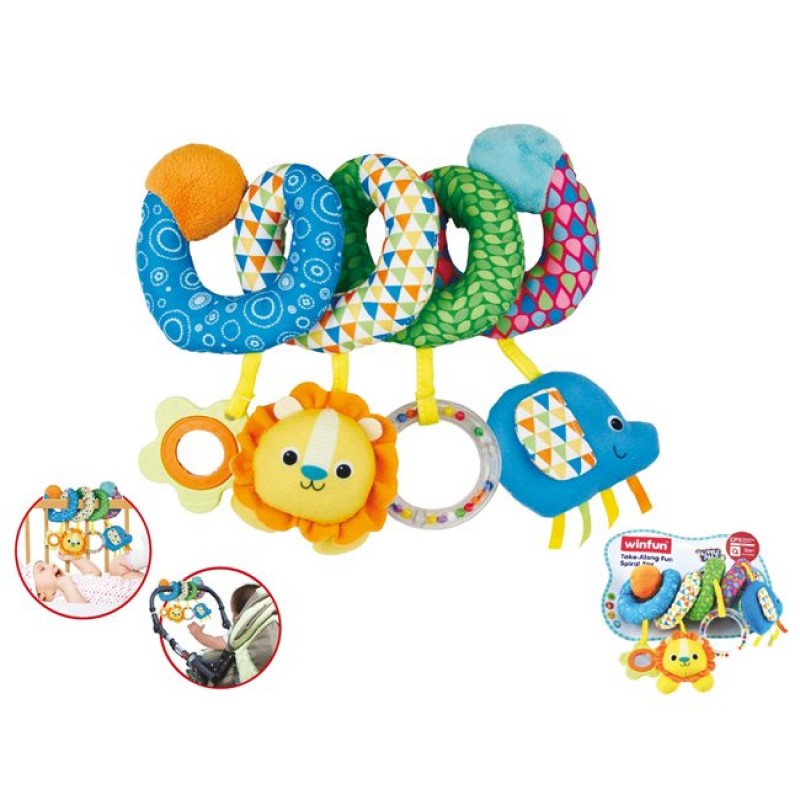 Winfun Πολύχρωμο σπιράλ με κουδουνίστρες Take along fun spiral toy  