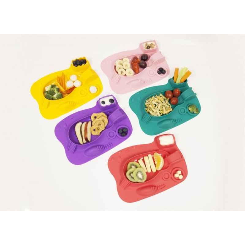 Marcus&Marcus Amusemat Πιάτο-Σουπλά Σιλικόνης 2 σε 1 whale Marcus