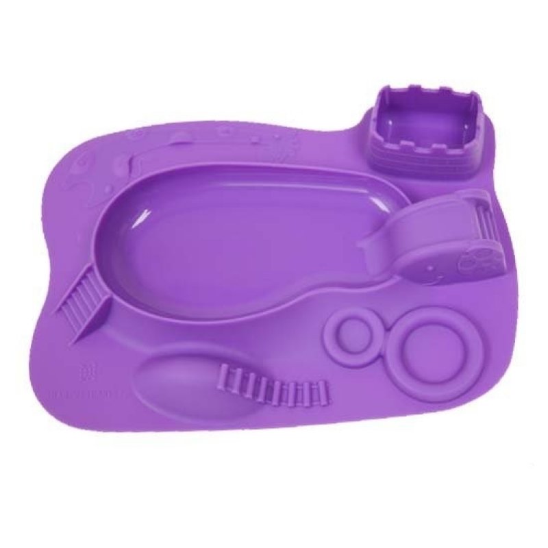 Marcus&Marcus Amusemat Πιάτο-Σουπλά Σιλικόνης 2 σε 1 whale Marcus