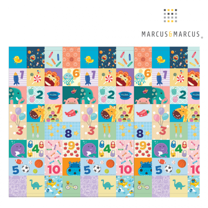 Marcus & Marcus Χαλί παιχνιδιού ABC δραστηριοτήτων αδιάβροχο αφρού 2 όψεις Foldable 200 X 150
