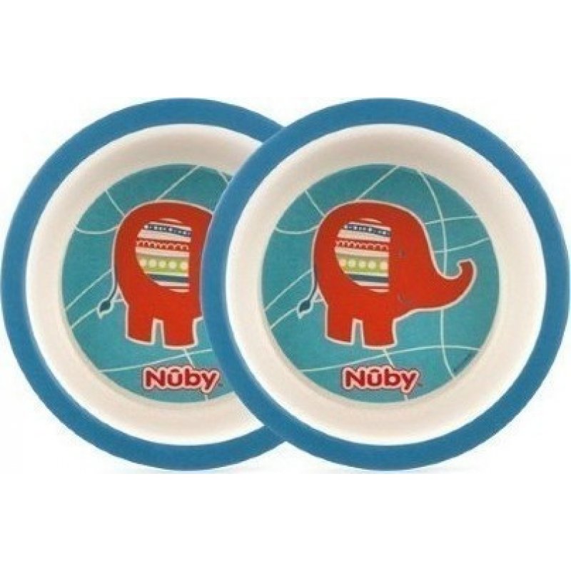 Nuby Bamboo & Maize μπολ φαγητού σετ 2 τεμ 6m+  