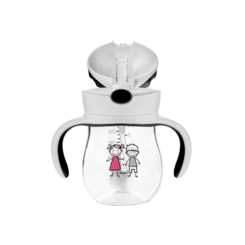 Εκπαιδευτικό Ποτηράκι με Καλαμάκι και Βαρίδι Black