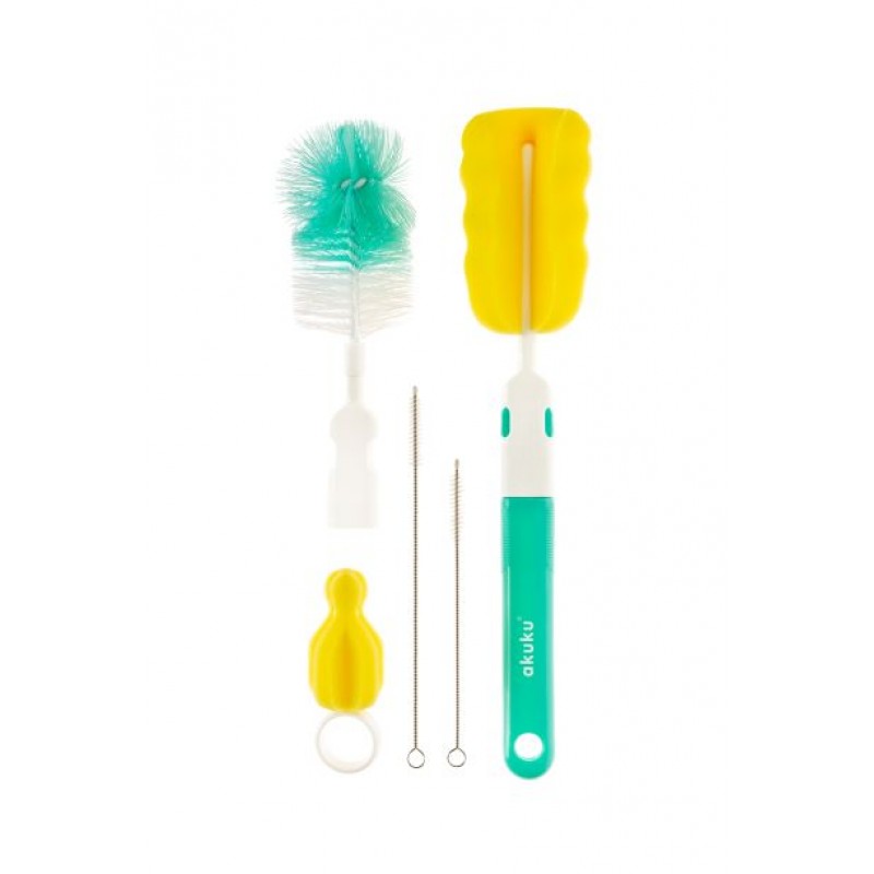 Akuku Σετ Βουρτσάκια Καθαρισμού Μπιμπερό και Αξεσουάρ