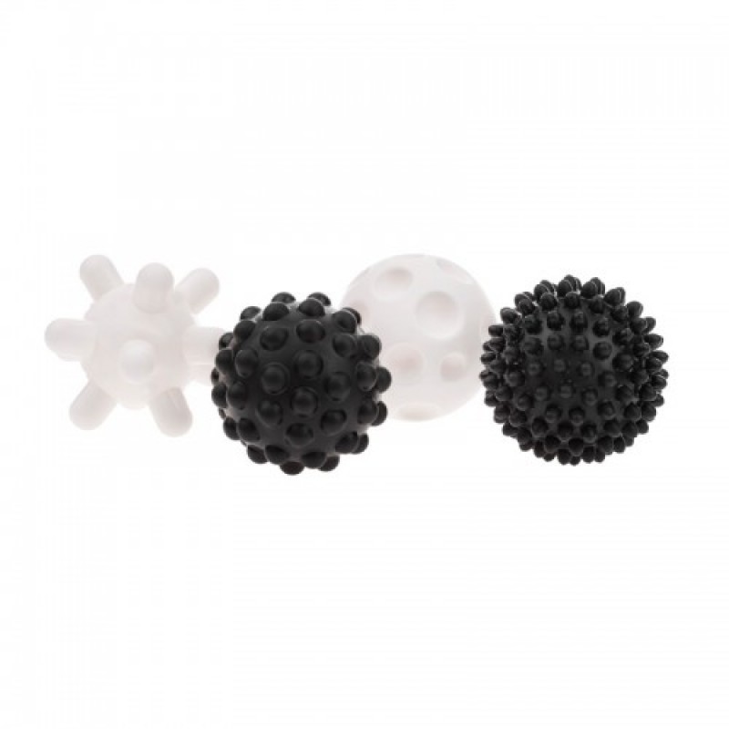 Akuku Σετ Ασπρόμαυρες Sensory Μπαλίτσες (4 pcs)