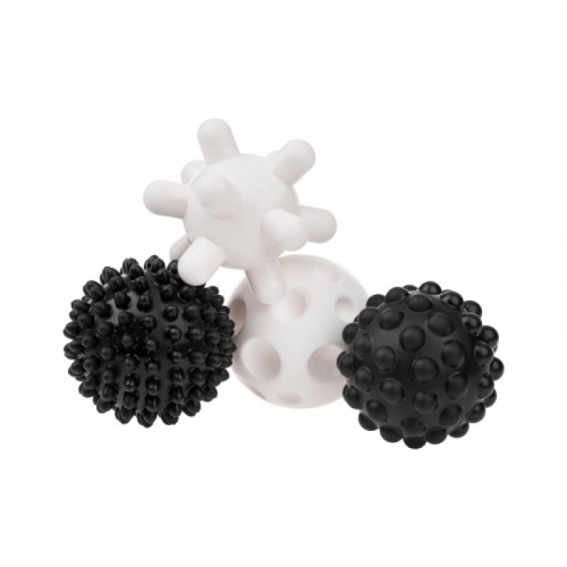 Akuku Σετ Ασπρόμαυρες Sensory Μπαλίτσες (4 pcs)