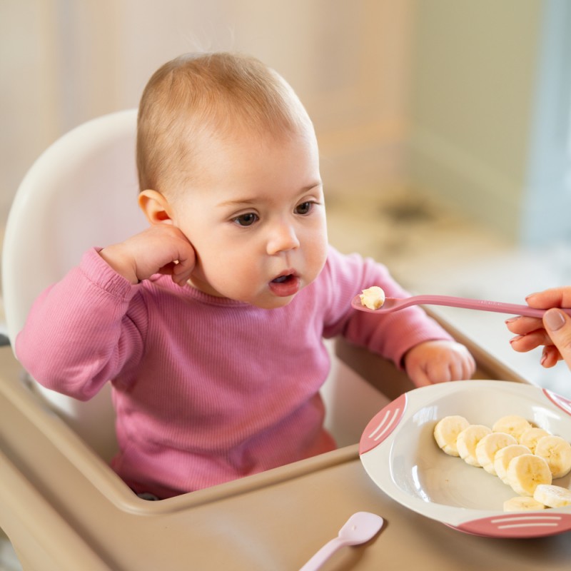 Akuku Σετ Βρεφικά Κουτάλια 2 τμχ Για 4+ Μηνών Pink