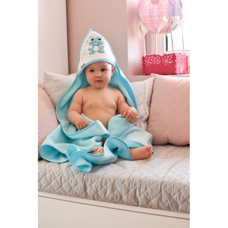 Βρεφική Πετσέτα Με κουκούλα Βατραχάκι