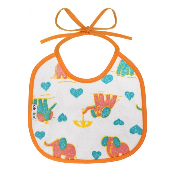 Αδιάβροχη Μεσαία Βαμβακερή Σαλιάρα με Δέσιμο -