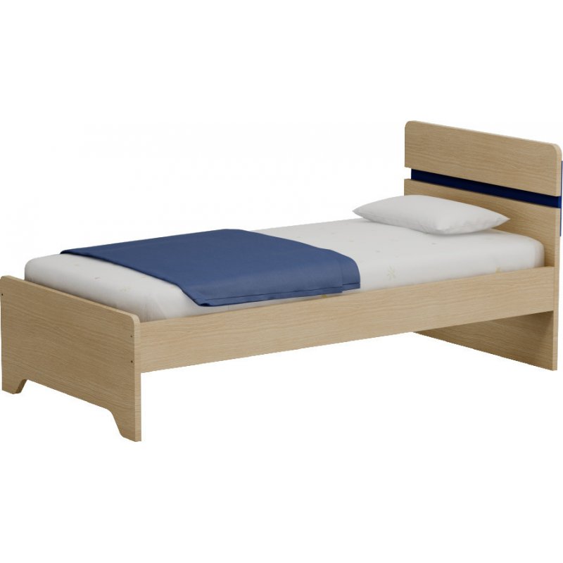 Alfaset κρεβάτι Rave μονό 97x90x198 δρυς φυσικό – μπλε