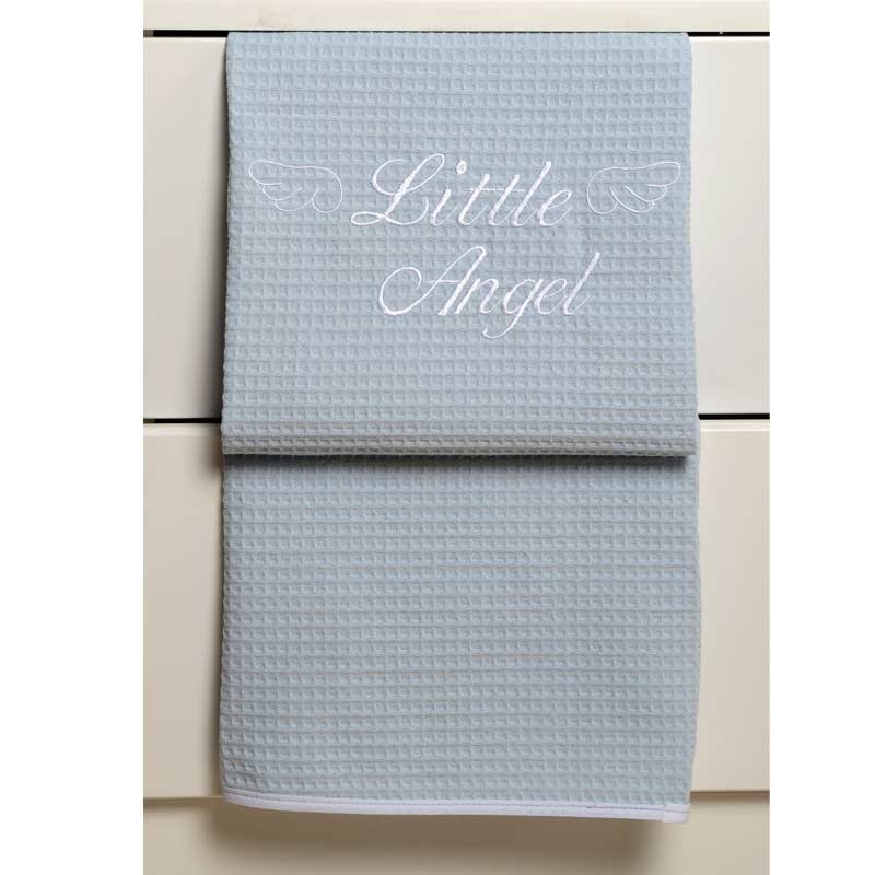 Baby Oliver Little Angel blue 321 κουβέρτα πικέ 100% βαμβακερή 100x140 cm