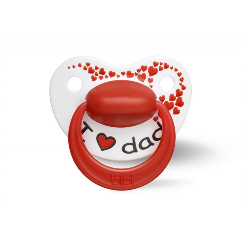 bibi Happiness ορθοδοντική πιπίλα σιλικόνης 0-6 m Mum/Dad με θήκη-δοχείο αποστείρωσης 2 τεμ