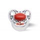 bibi Happiness ορθοδοντική πιπίλα σιλικόνης 0-6 m Mum/Dad με θήκη-δοχείο αποστείρωσης 2 τεμ