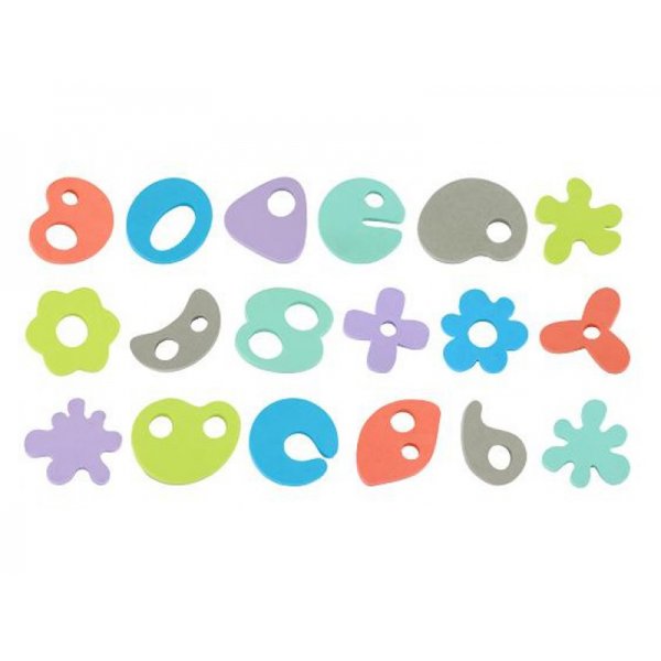 Bo Jungle BATH TIME FOAM TOYS ΠΑΙΧΝΙΔΙ ΜΠΑΝΙΟΥ ΑΠΟ ΣΦΟΥΓΓΑΡΙ (ΣΕΤ 18 ΤΕΜ)