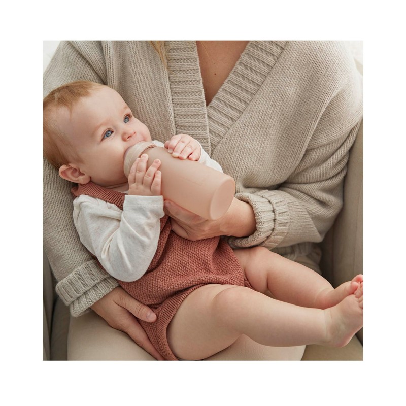 Elodie Details Γυάλινο Μπιμπερό Με Σιλικονούχα Θηλή Για 0-6 Μηνών Blushing Pink