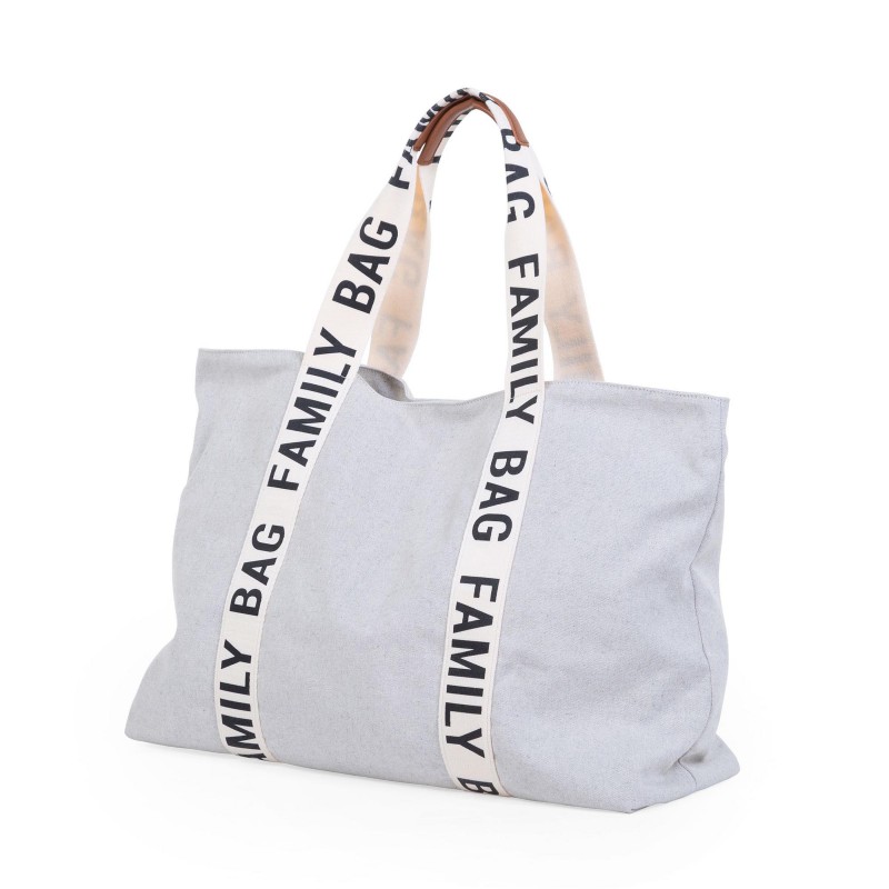 Τσάντα Αλλαγής Childhome Family Bag Signature Canvas Off White