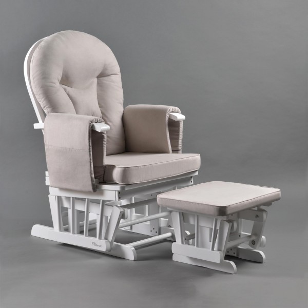 Baby Adventure Πολυθρόνα Θηλασμού Με Στρογγυλή Πλάτη Γκρι – Λευκή