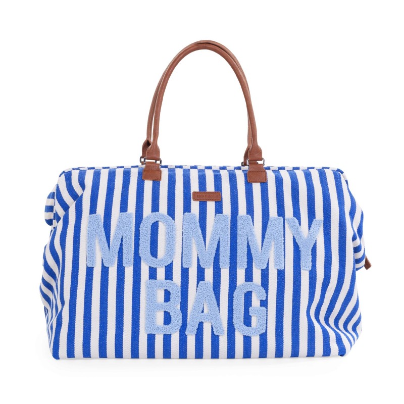 Τσάντα αλλαγής Childhome Mommy Bag Stripes Electric Blue-Light Blue