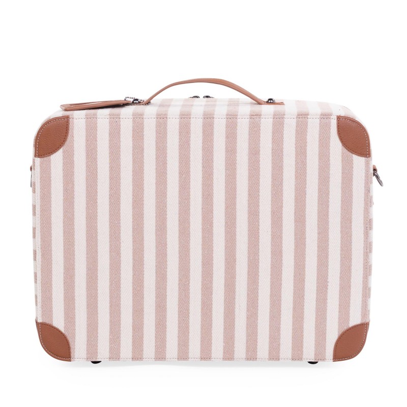 Παιδική Βαλίτσα Childhome Mini Traveller Stripes Nude-Terracotta