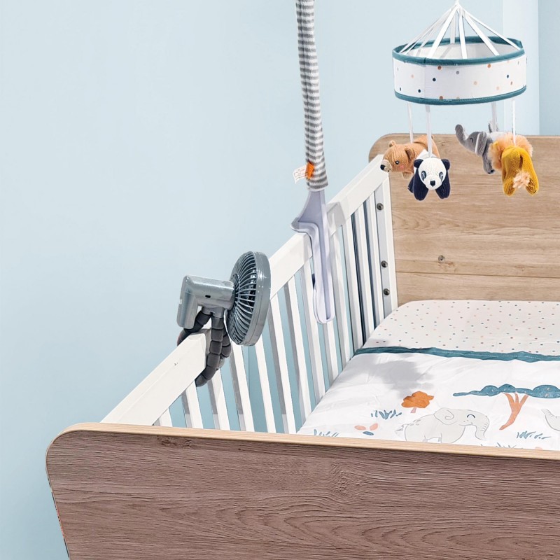 Dreambaby Mini Φορητός Ανεμιστήρας Με Προστατευτικό Κάλυμμα Gray