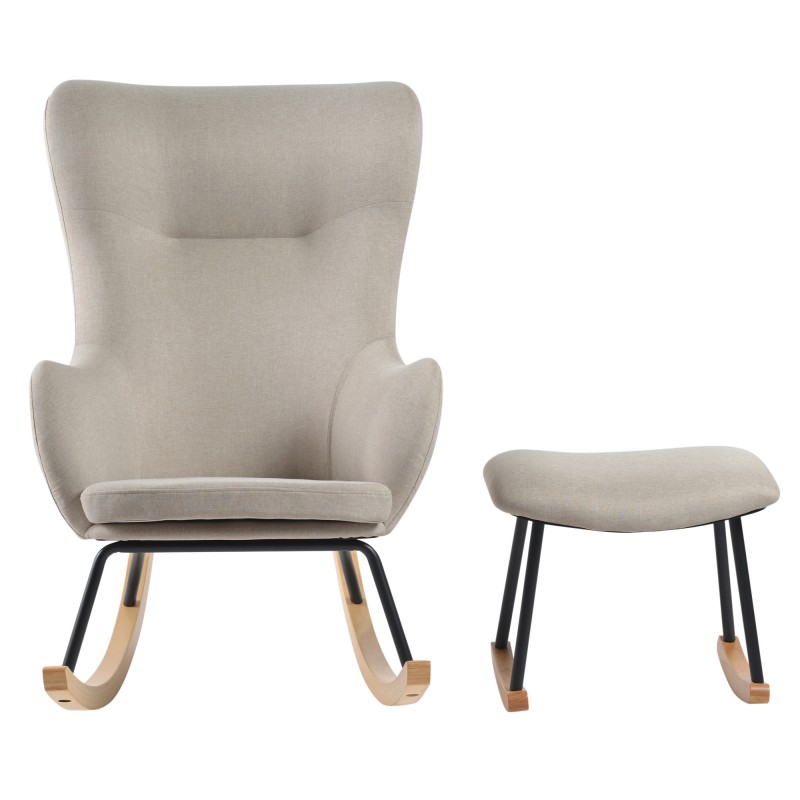 Κουνιστή Πολυθρόνα Θηλασμού Grey Beige Baby Adventure