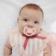 Βρεφική Πιπίλα Σιλικόνης Binky Bow Misty Pink +3M Elodie