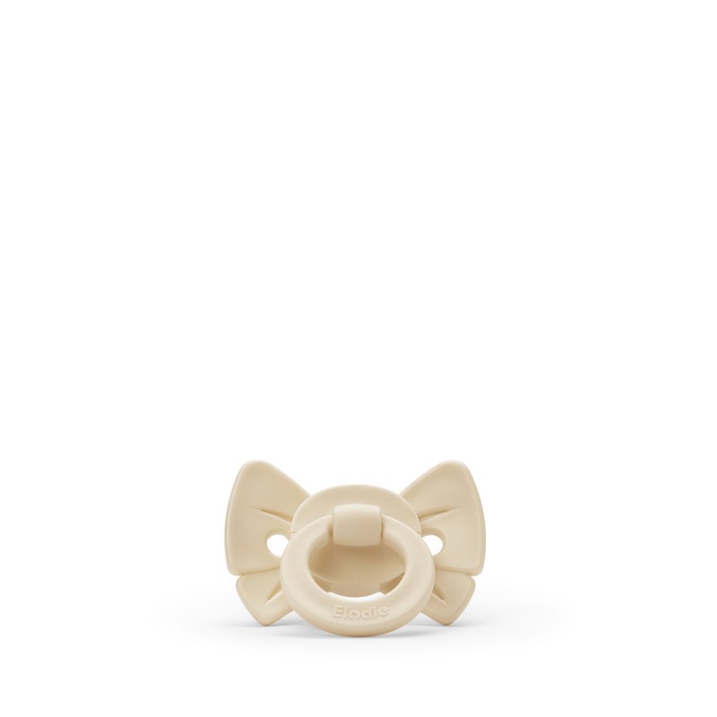 Βρεφική Πιπίλα Σιλικόνης Binky Bow Oat White +3M Elodie