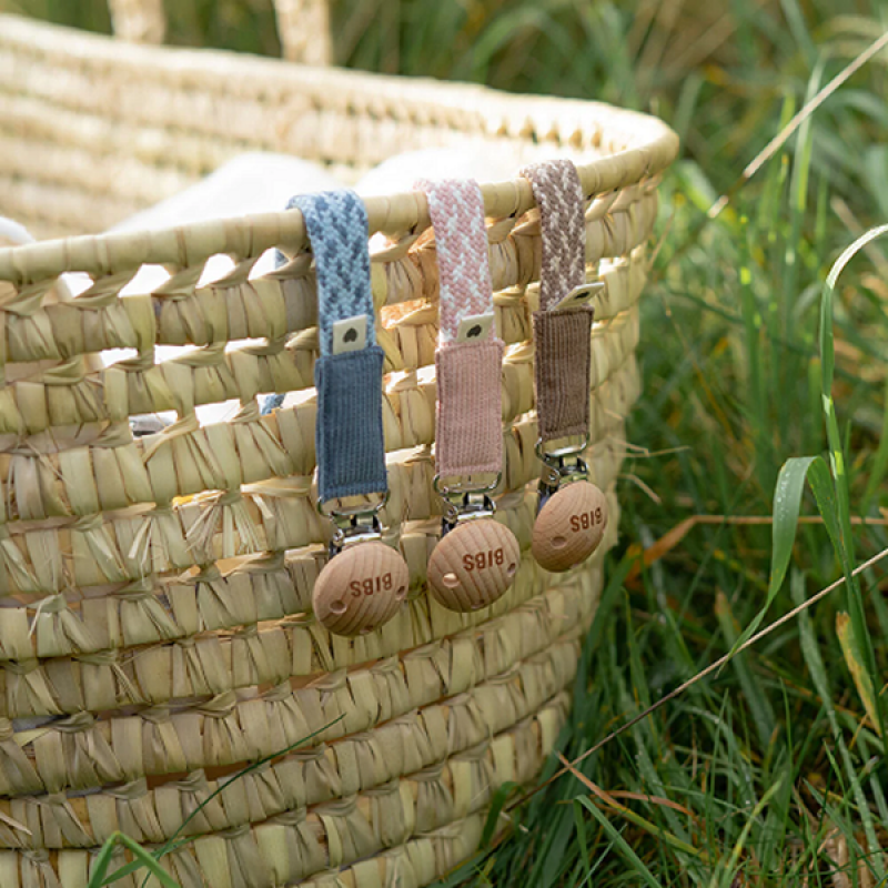 Bibs Braid Κλιπ Πιπίλας Για 0+ Μηνών Ivory / Vanilla