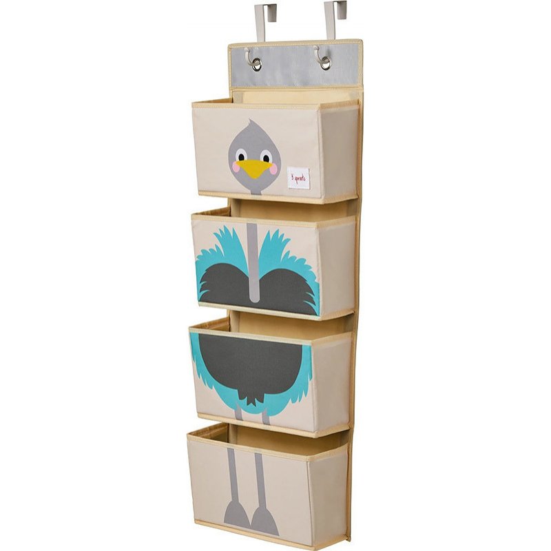 3 Sprouts Hanging Wall Organizer Ostrich