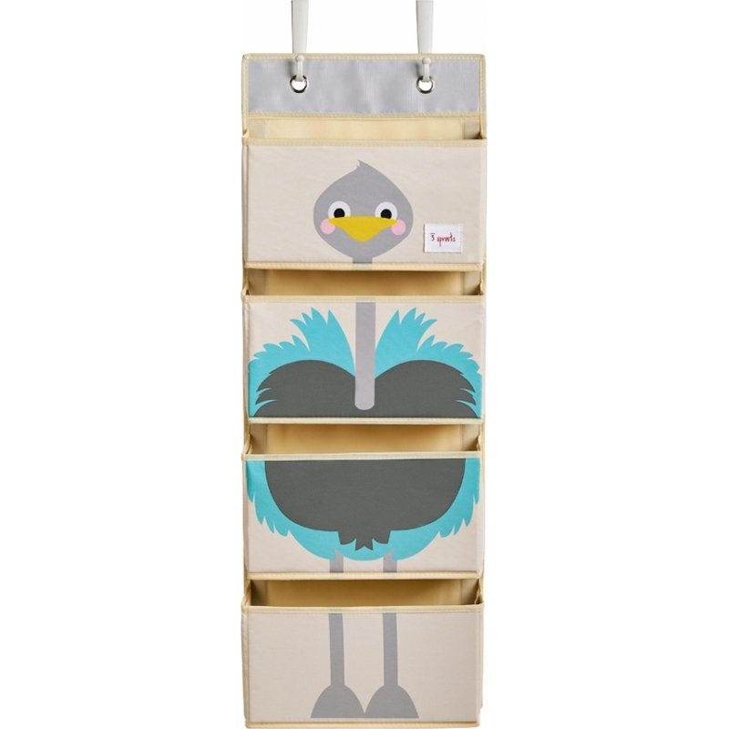 3 Sprouts Hanging Wall Organizer Ostrich