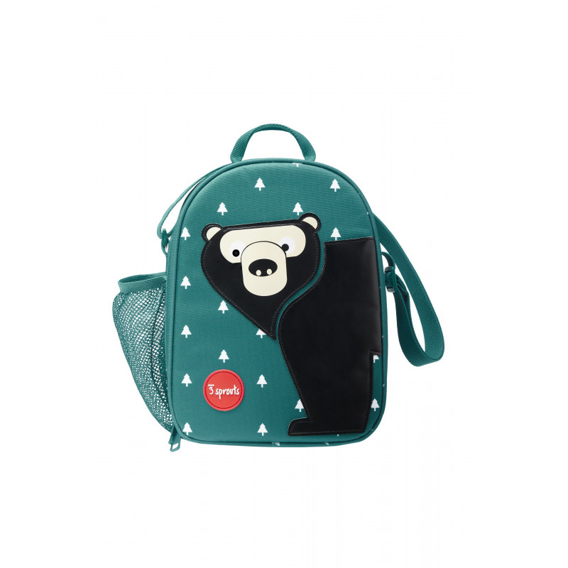3 Sprouts Ισοθερμικό Τσαντάκι Φαγητού Ώμου Bear Teal