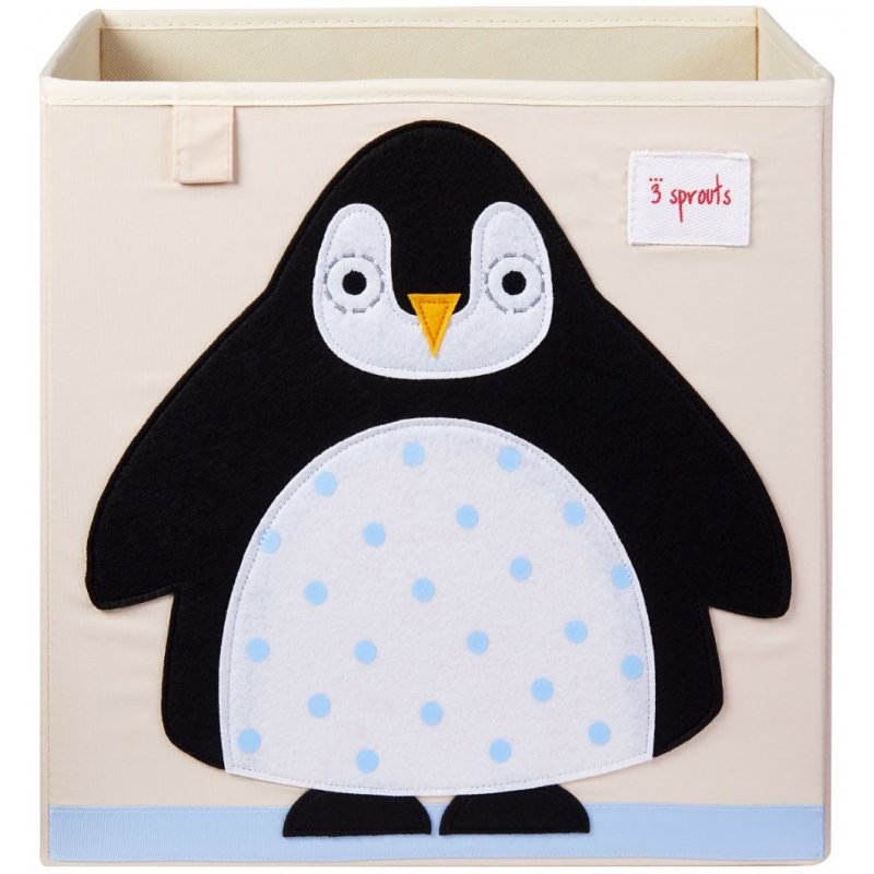 3 Sprouts Storage Box κουτί αποθήκευσης παιχνιδιών Penguin Black