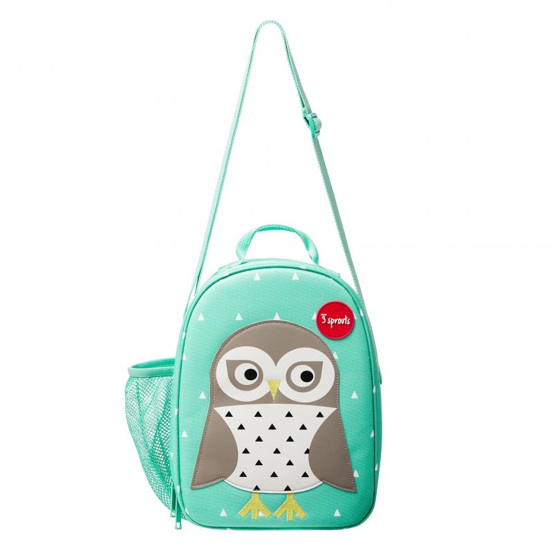 3 Sprouts Lunch Bag τσαντάκι φαγητού Owl Mint
