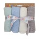 ABO Σετ Βρεφικές λαβέτες μέντα μπλε γκρι λευκό