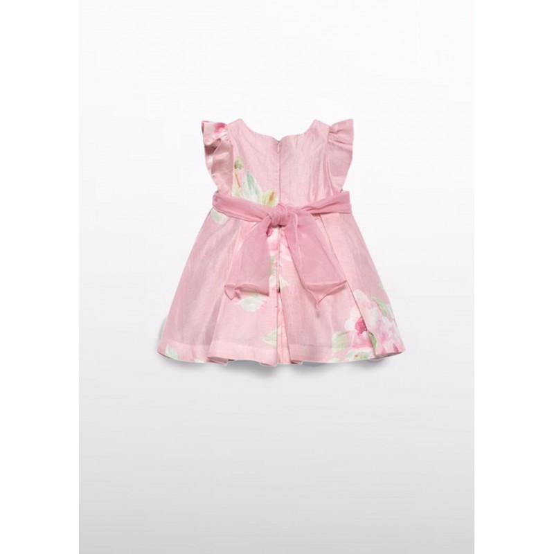 Abel & Lula Βρεφικό Λινό Σταμπωτό Φόρεμα Ροζ 26-05007-006