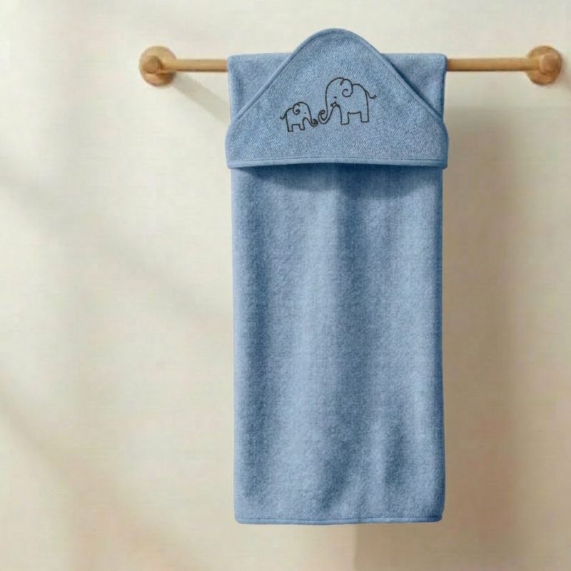 Abo Τρίγωνο Μπουρνούζι 75cm * 75cm Elephant Blue