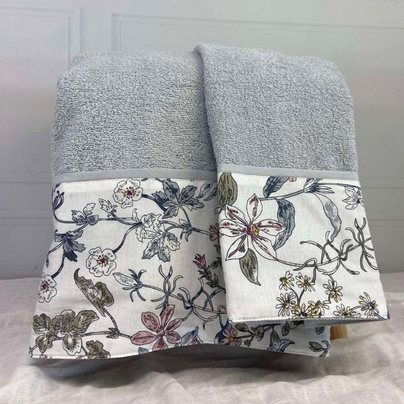 Abo Σετ Πετσέτες 2 τμχ 30cm * 50cm & 70cm *130cm Flower Garden