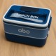 ABO Φαγητοδοχείο Lunchbox 2 Επιπέδων Με Κουτάλι Και Πιρούνι Blue