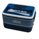 ABO Φαγητοδοχείο Lunchbox 2 Επιπέδων Με Κουτάλι Και Πιρούνι Blue