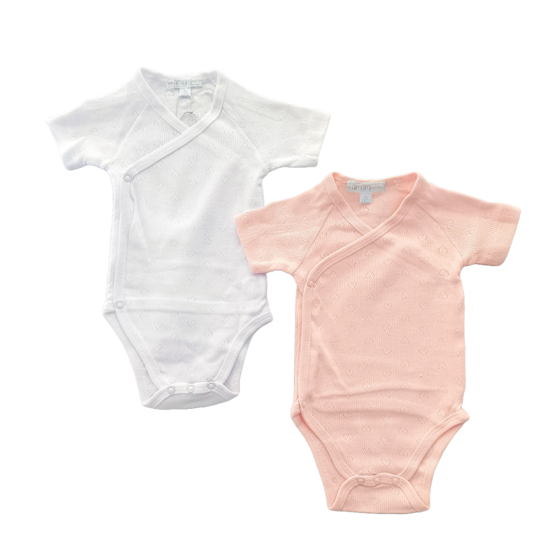 Amomi Baby Boutique Παιδικά Εσώρουχα 2 τμχ Λευκό – Ροζ 21035
