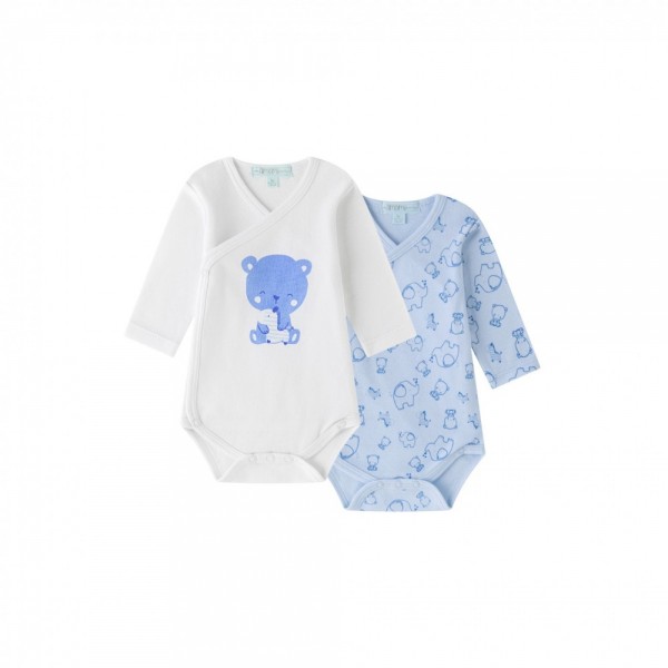 Amomi Baby Boutique Σετ Βρεφικά Εσώρουχα 2 τμχ Σχ. 74063 Αρκουδάκι Μπλε