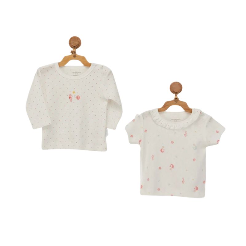 Andywawa Σετ Μπλουζάκια 2 τμχ Mermaid Ecru